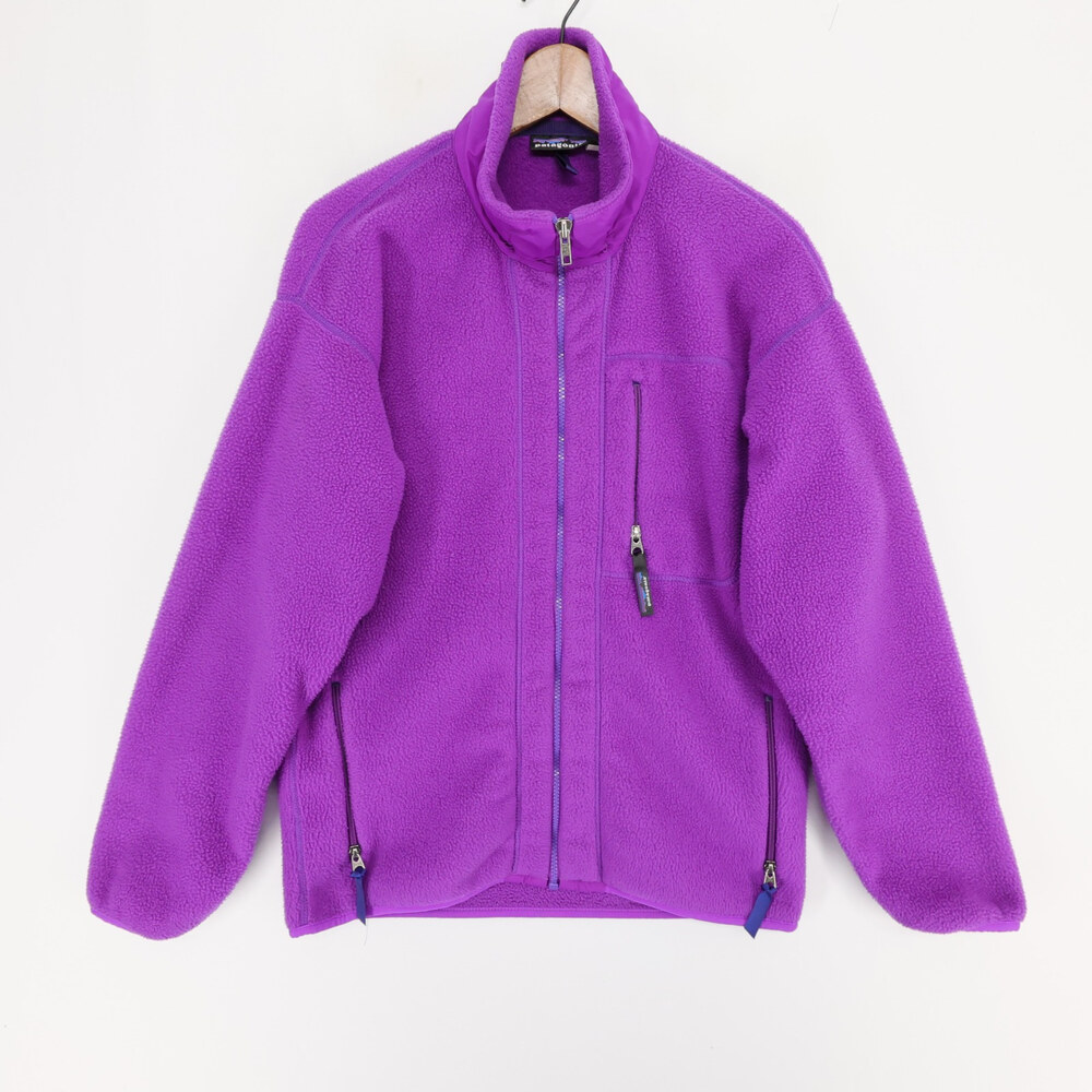 Vintage Patagonia Synchilla Jacket Mens M Purple Full Zip Classic USA Made